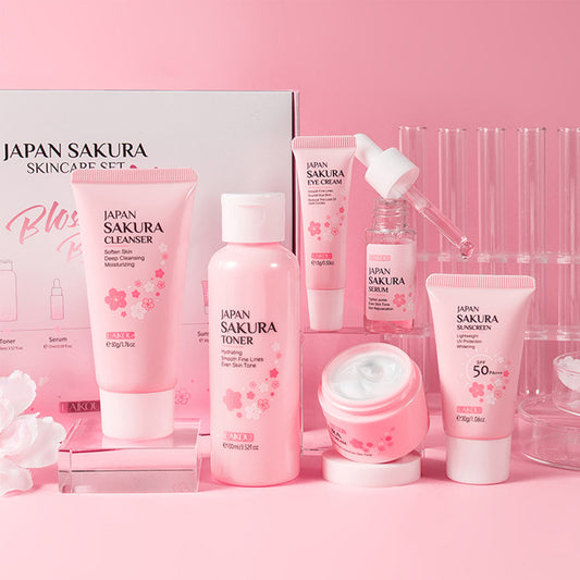 Japan Sakura Skin Care Set | 6-Piece Beauty Gift Kit for Women